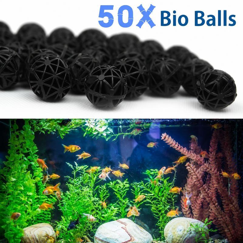 Aquarium Marine Plants - 50 Peças de Bolas de Filtro