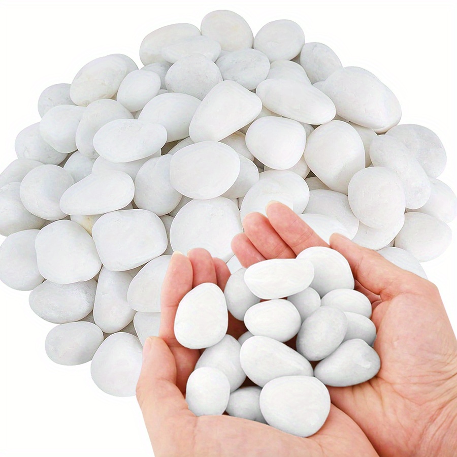 Aquarium Marine Plants - 200/400g branco alto polido seixos naturais