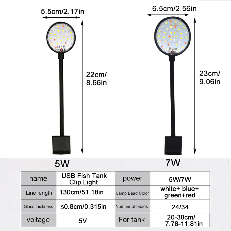 Usb aquário lâmpada led luz do - Aquarium Marine Lights avaliação e preço