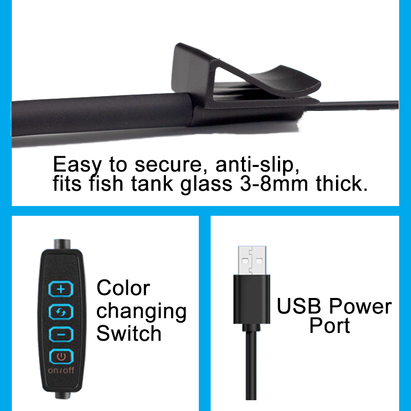 Usb aquário lâmpada led luz do - Aquarium Marine Lights avaliação e preço