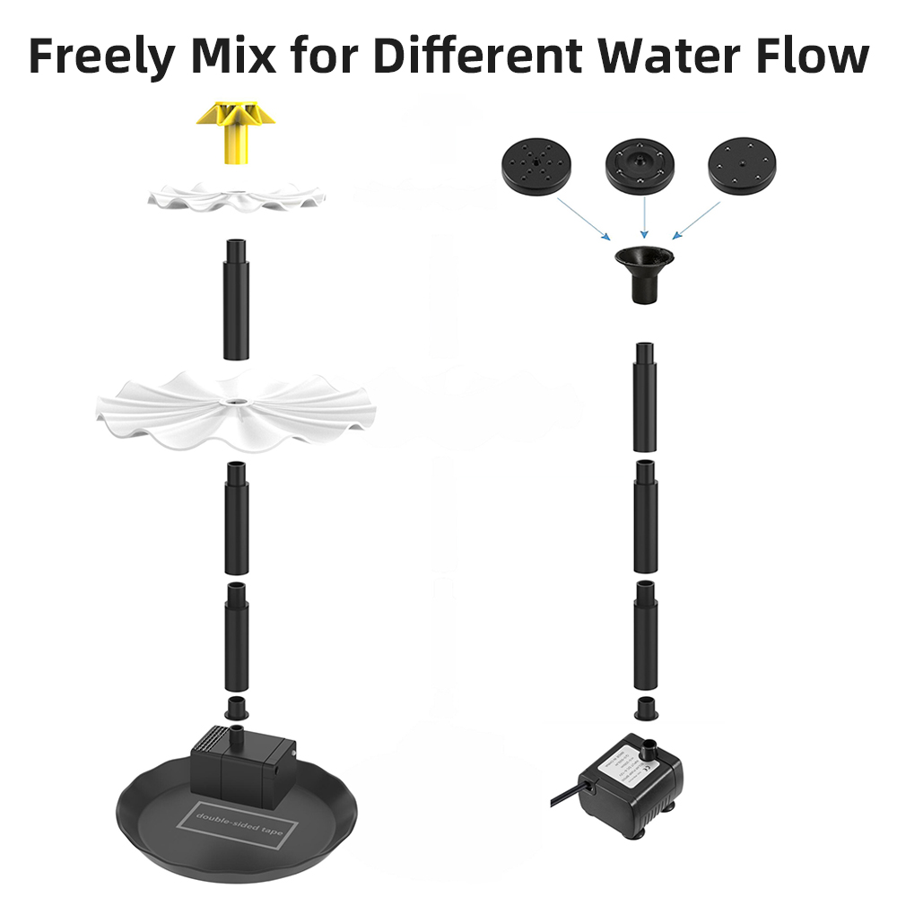 Solar Powered água fonte bomba - Aquarium Marine Lights avaliação e preço